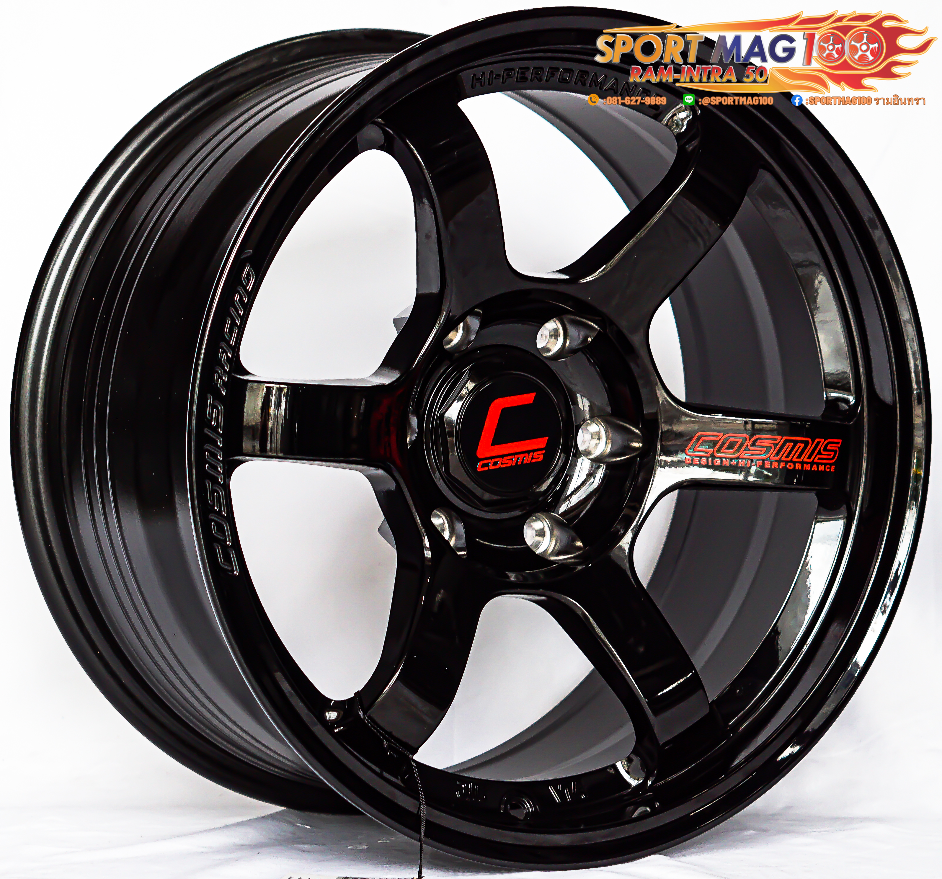 ล้อแม็กใหม่ FlowForming Cosmis RG-06SN 6รู139 ET0 ดำเงา 9-18นิ้ว ล้อแม็ก ล้อแม็กใหม่ FlowForming Cosmis RG-06SN 6รู139 ET0 ดำเงา 9-18นิ้ว