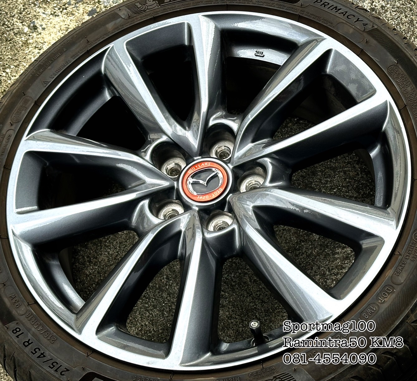 ล้อแม็ก Mazda3 รุ่น 100ปี 5รู114 ET45 สีเทา 7-18นิ้ว(รามอินทรา) ล้อแม็ก ล้อแม็ก Mazda3 รุ่น 100ปี 5รู114 ET45 สีเทา 7-18นิ้ว(รามอินทรา)