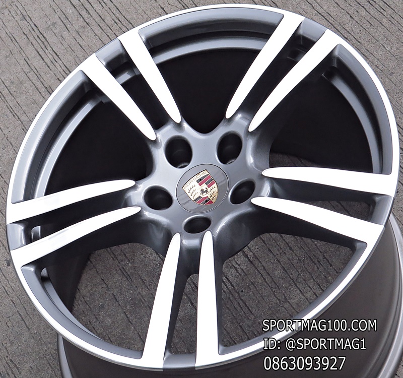 ล้อแม็ก ล้อแม็กมือสองแท้ Porsche Cayenne 5รู130 เทาหน้าเงา ET50 10-21นิ้ว(ลาดพร้าว)
