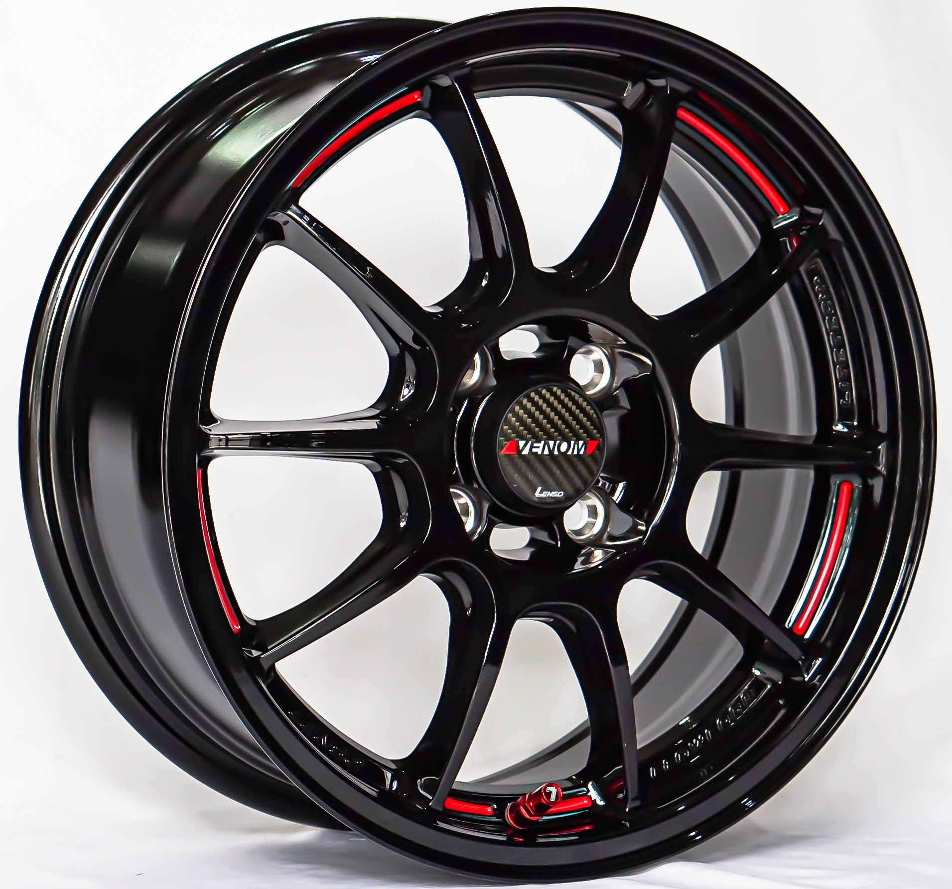 ล้อแม็ก ล้อแม็กใหม่ FlowForming Lenso VND LITETECH+ 4รู100 ET30 ดำเงา 6.5-15นิ้ว