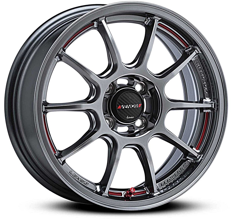 ล้อแม็ก ล้อแม็กใหม่ FlowForming Lenso VND LITETECH+ 4รู100 ET30 ไฮเปอร์แบล็ค 6.5-15นิ้ว
