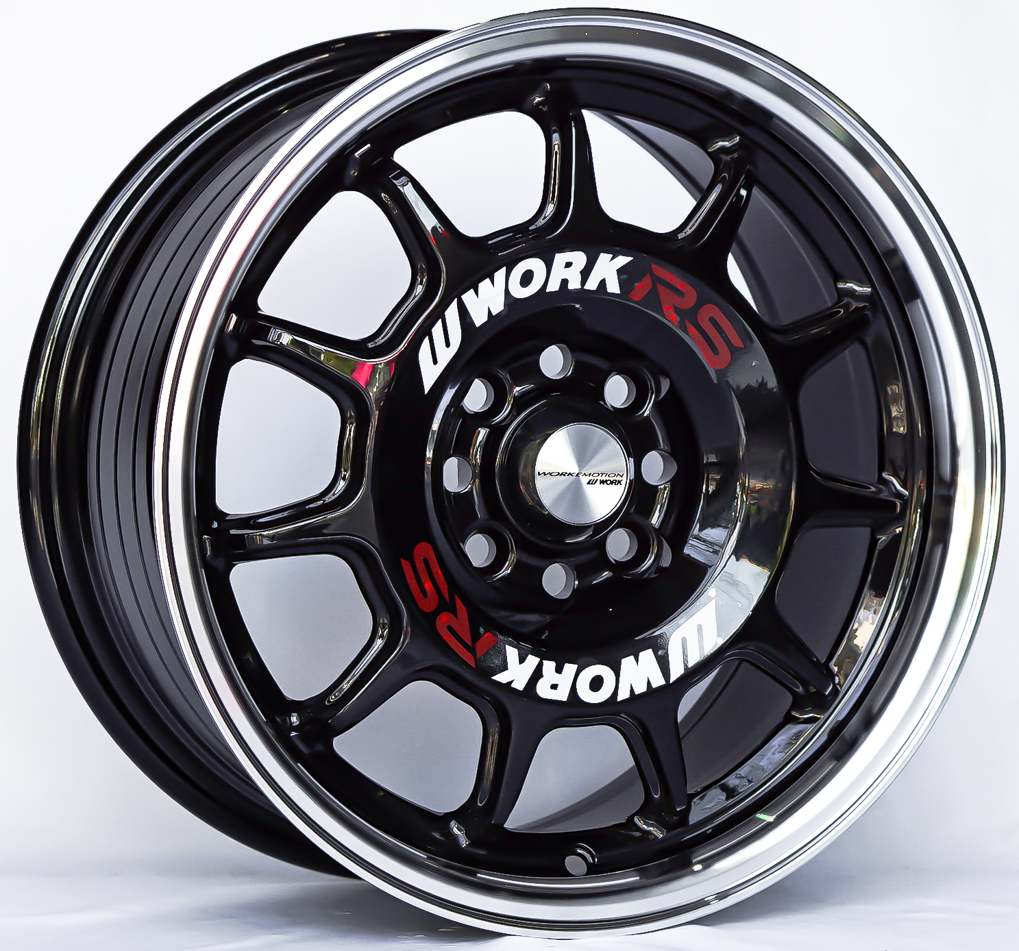 ล้อแม็ก ล้อแม็กเรซสุดเบา FlowForming RS11 4รู100 ET38 สีดำขอบเงา 7-15นิ้ว 