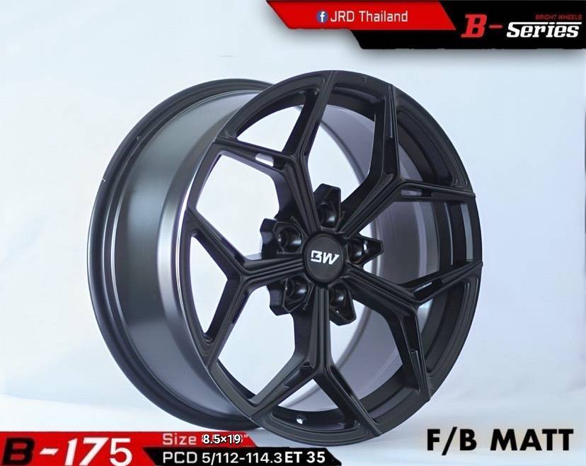 แม็กซ์ใหม่ BW B-175 5รู114/112 ET35 ดำด้าน 8.5-19นิ้ว ล้อแม็ก แม็กซ์ใหม่ BW B-175 5รู114/112 ET35 ดำด้าน 8.5-19นิ้ว