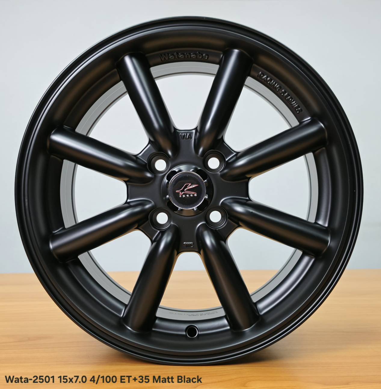ล้อแม็ก ล้อแม็ก K-Speed Watanabe 4รู100 ET35 ดำด้าน กว้าง7 ขอบ15นิ้ว