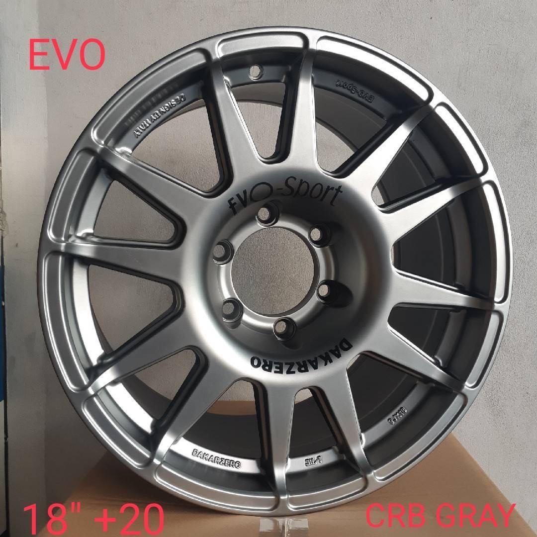ล้อแม็ก ล้อแม็กใหม่ EvoCross 6รู139 Offset20 คาร์บอนเกร กว้าง9 ขอบ18นิ้ว