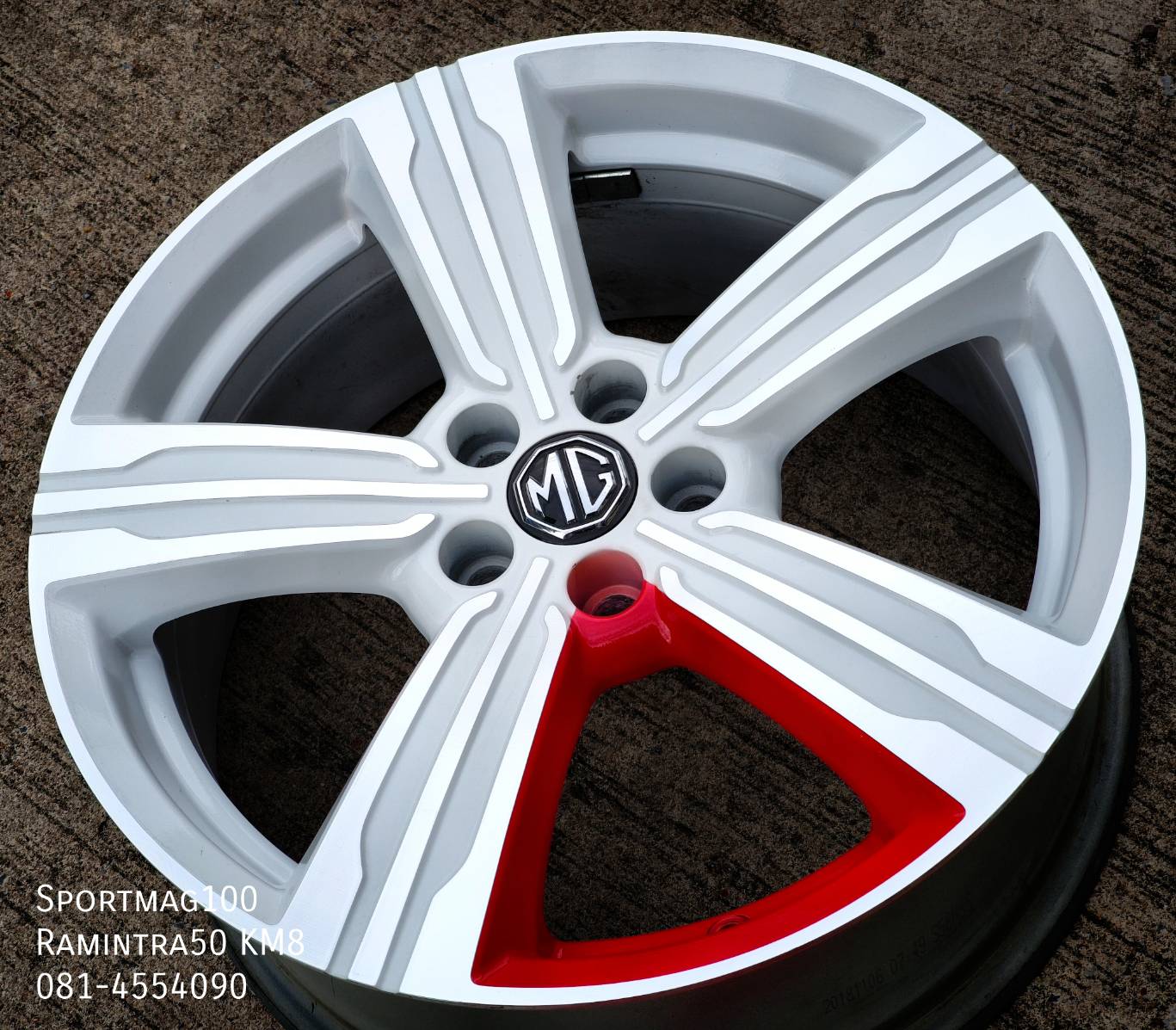 ล้อแม็ก MG ZS ขอบ17นิ้ว 5รู100 ET41 ขาวหน้าเงาก้านแดง กว้าง 7นิ้ว(รามอินทรา) ล้อแม็ก ล้อแม็ก MG ZS ขอบ17นิ้ว 5รู100 ET41 ขาวหน้าเงาก้านแดง กว้าง 7นิ้ว(รามอินทรา)
