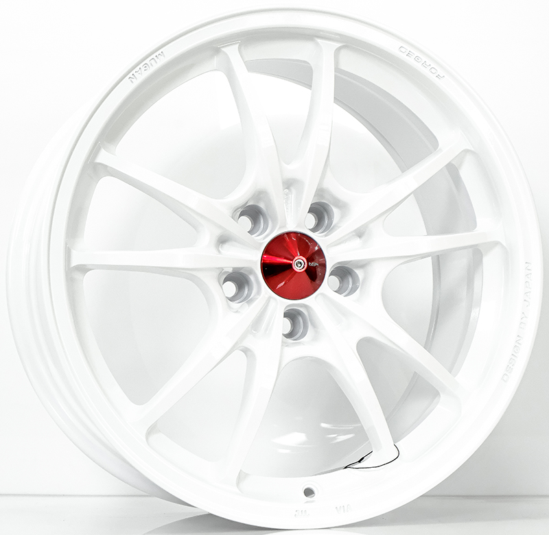 ล้อแม็ก ล้อแม็ก INSPI MF MUGEN FlowForming ขอบ 18 กว้าง 8.5นิ้ว 5รู112/114.3 Offset35 สีขาว