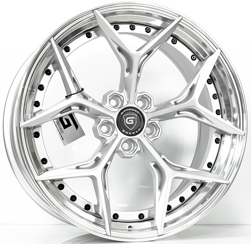 ล้อแม็ก ล้อแม็ก G-Forged GF15 FlowForming ขอบ 20 กว้าง F8.5 R10นิ้ว 5รู114.3/112 Offset32-40 สีBrushSilverMatt