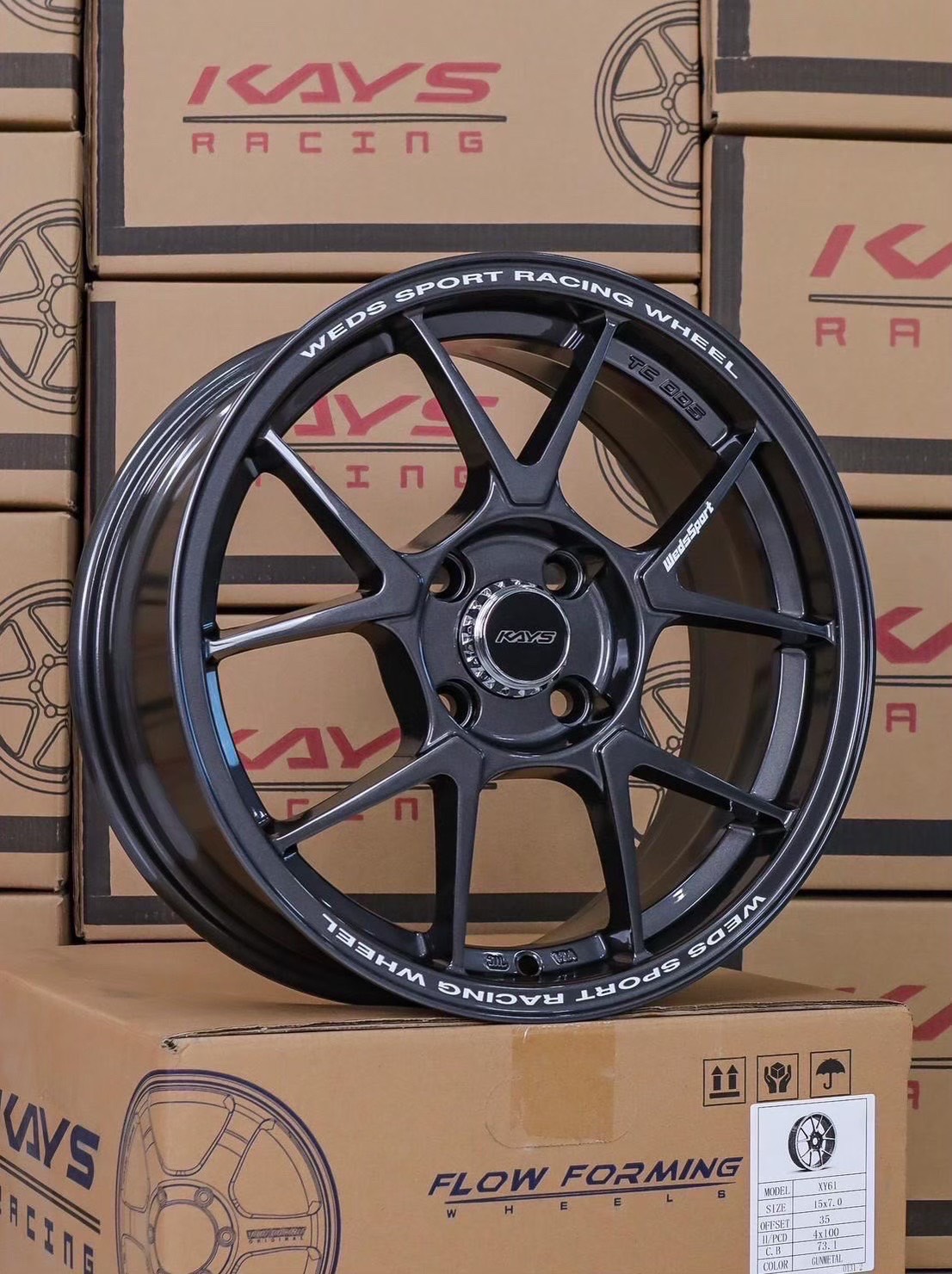 ล้อแม็ก ล้อแม็กTC005 4รู100 ET35 กันเมทาลิก กว้าง7 ขอบ15นิ้ว 