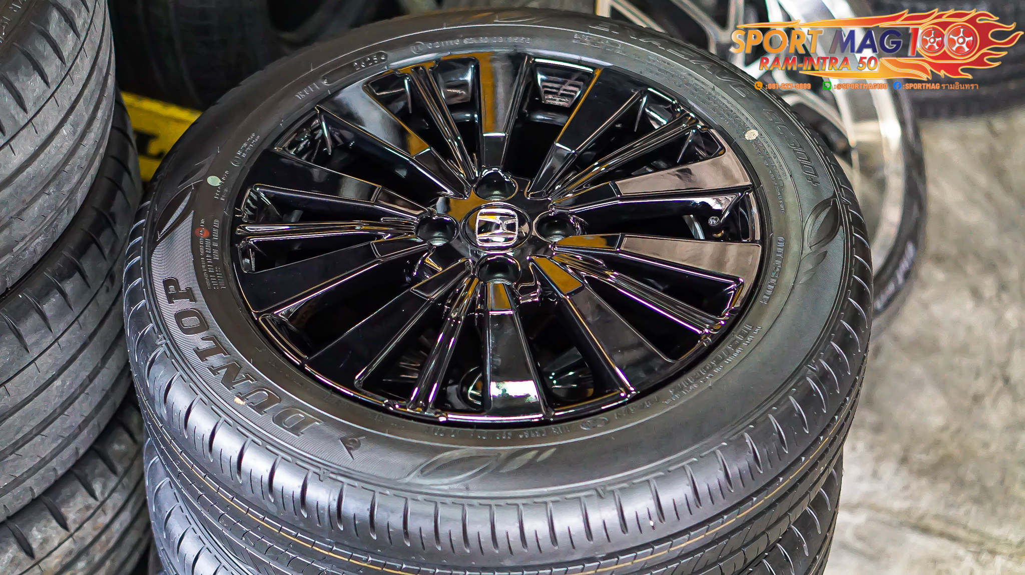 ล้อป้ายแดง Honda City ขอบ16นิ้ว 4รู100 สีดำเงา (รามอินทรา)