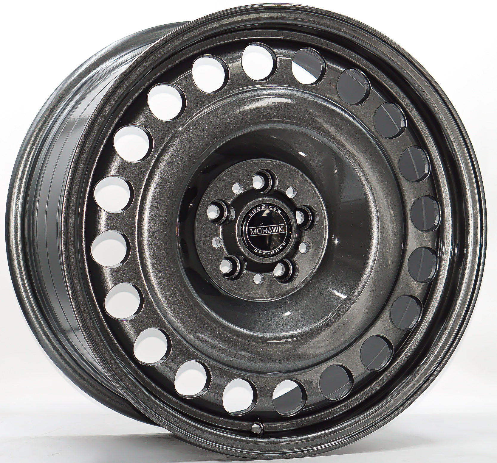 ล้อแม็ก ล้อแม็ก HR MOHAWK ขอบ18นิ้ว กว้าง9นิ้ว 5รู108 Offset30 สีกันเมทาลิก