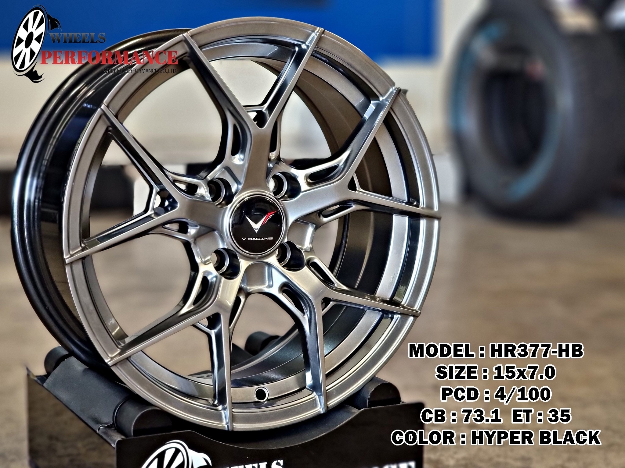 ล้อแม็กใหม่ HR031 ขอบ16นิ้ว กว้าง7นิ้ว 4รู100 Offset35 สีไฮเปอร์แบล็ค