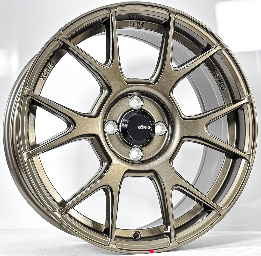 ล้อแม็ก ล้อแม็ก KONIG N636 FlowForming ขอบ17นิ้ว กว้าง8นิ้ว 4รู100 Offset45 สีทอง