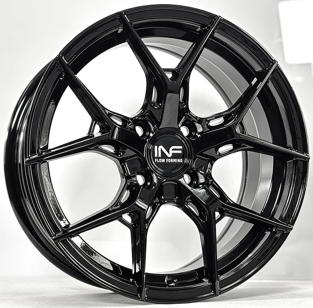ล้อแม็ก ล้อแม็ก INFERNO AJC01 Flowforming ขอบ15นิ้ว กว้าง7นิ้ว 4รู100 Offset35 สีดำเงา