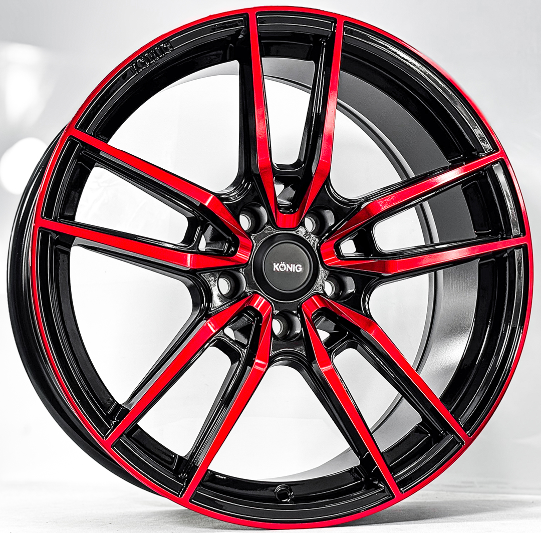 ล้อแม็ก ล้อแม็ก KOING MYTH SR38G ขอบ17นิ้ว กว้าง8นิ้ว 5รู114.3 Offset43 สีดำเงาหน้าแดง