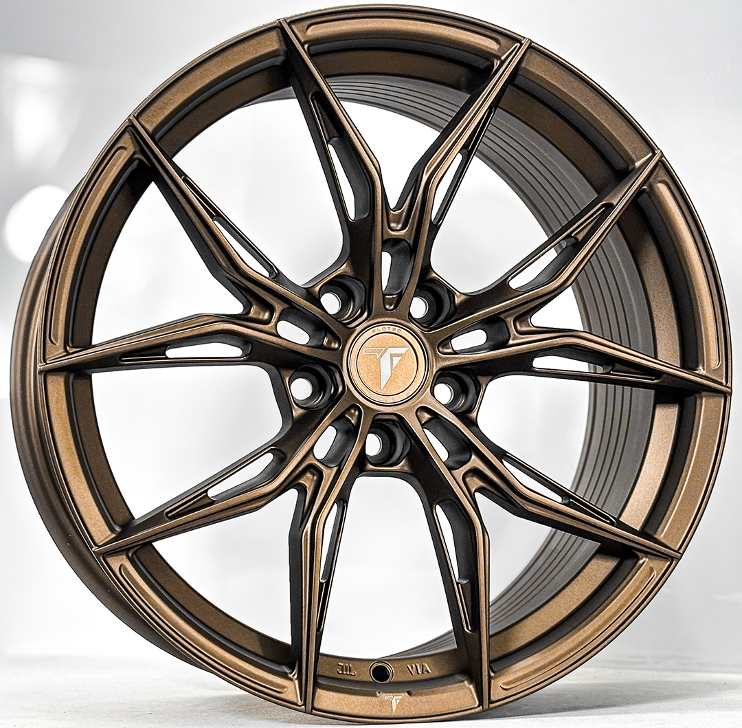 ล้อแม็ก ล้อแม็ก Flotec F145 Flowforming ขอบ18นิ้ว กว้าง8.5นิ้ว 5รู112/114.3 Offset35 สีทองแดง