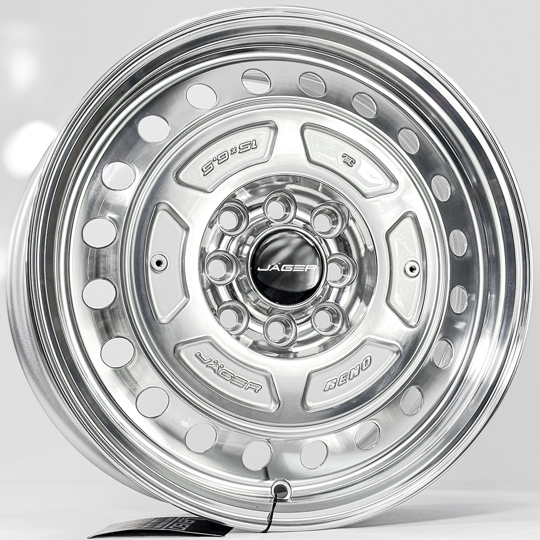 ล้อแม็ก Lenso Jager Reno ขอบ15นิ้ว กว้าง6.5นิ้ว 4รู100/114.3 Offset38 สีเงินปัดเงา