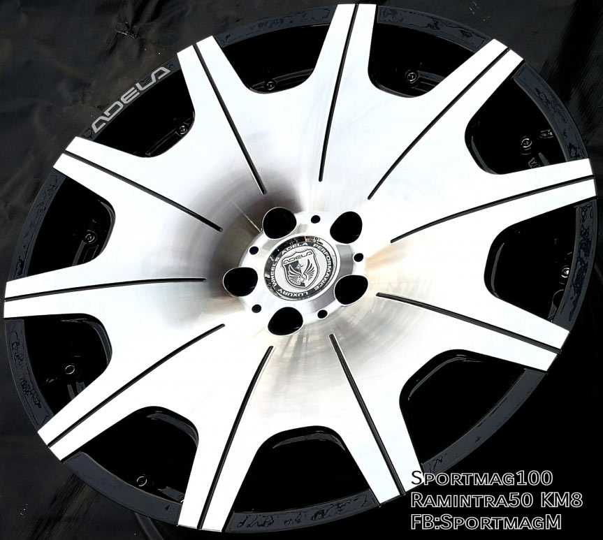 ล้อแม็ก  เฮียสั่งลด แม็กซ์ใหม่หรู ADELA AH007 5รู114 ดำหน้าเงา F8.5 R9.5-20นิ้ว 