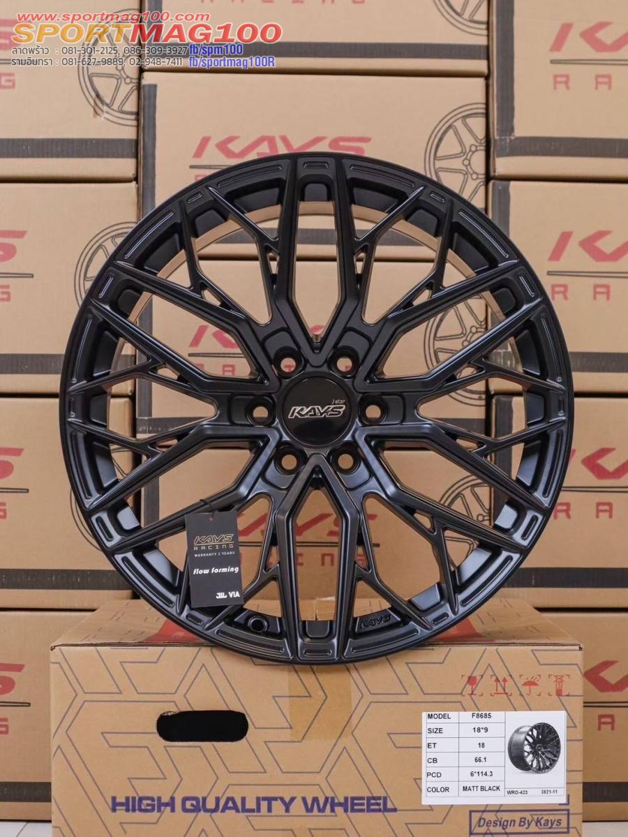 ล้อแม็ก JAV 6รู114.3 ET18 ดำด้าน กว้าง9 ขอบ18นิ้ว(นาวาร่า) 