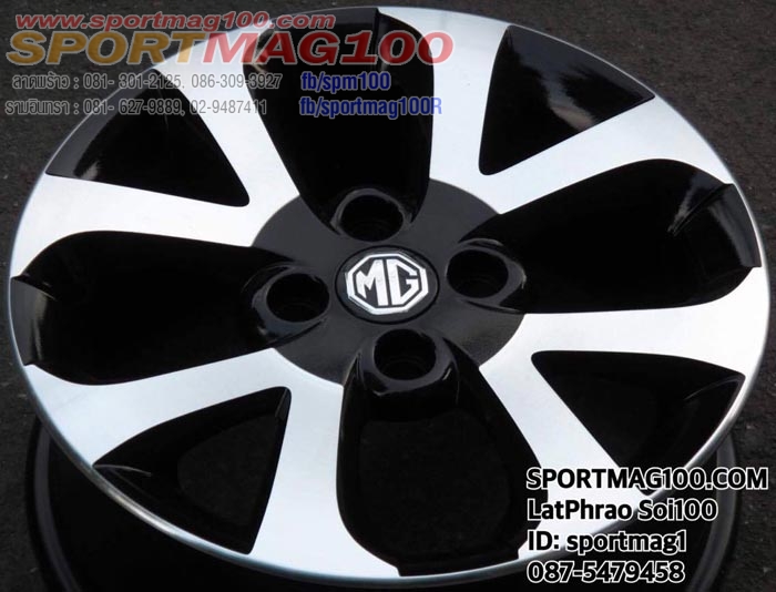 ล้อแม็ก ล้อแม็กซ์ป้ายแดง MG3 Modify by Sportmag100 ดำเงาเบ้าดำ 6-15นิ้ว(ลาดพร้าว-รามอินทรา)