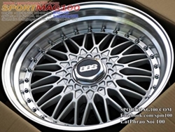 ล้อแม็กใหม่ลาย BBS RS 4รู100/114 ET30 สีเงินขอบกระจก สำหรับE30 8.5-17นิ้ว+