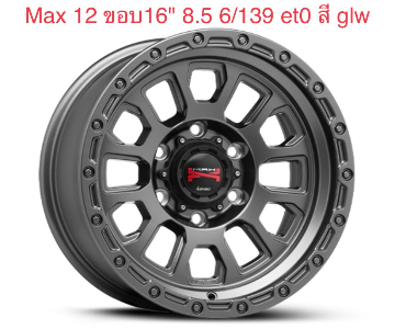ล้อแม็กใหม่ Lenso MAX X12 6รู139 ET0 กันด้าน 8.5-16นิ้ว 