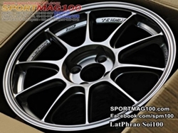 ล้อแม็กใหม่เบา Flowforming AOW TC105X สีTS-titan 4รู100 7-16นิ้ว
