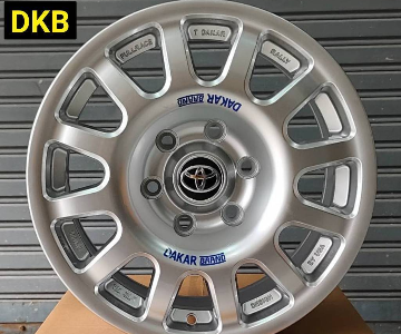 ล้อแม็กใหม่ DAKAR 6รู130 ET35 สีเงิน 8-16นิ้ว(รถตู้Toyotaตัวใหม่) 