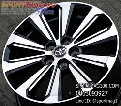ล้อแม็กป้ายแดง Toyota Veloz 5รู100 ดำหน้าเงา 6-16นิ้ว(มี1วง)