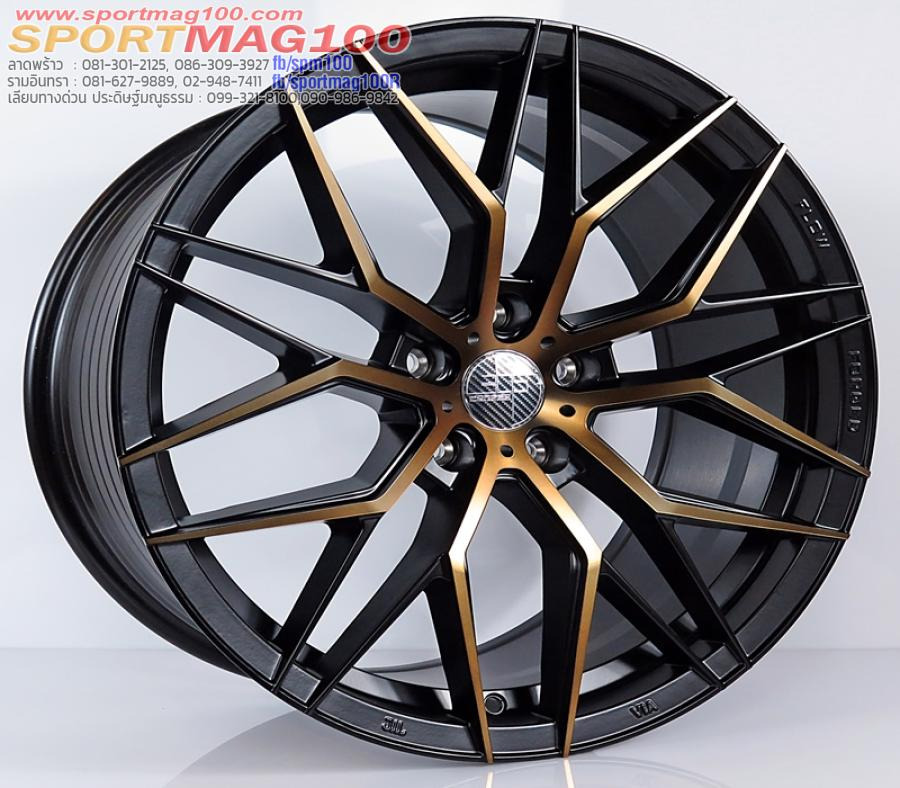 ล้อแม็กใหม่ FlowForming MGW FF034 5รู114 ET35-38 ดำหน้าบรอนซ์ทอง F8.5 R9.5-19นิ้ว