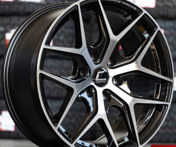 ล้อแม็กใหม่ COSMIS CS06 6รู130 ET25 ดำหน้าเงา 8.5-18นิ้ว(รถตู้Toyotaตัวใหม่)