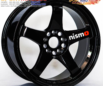 ล้อแม็กใหม่ลาย NISMO 5รู114 ET25 ดำแวว 9-18นิ้ว 