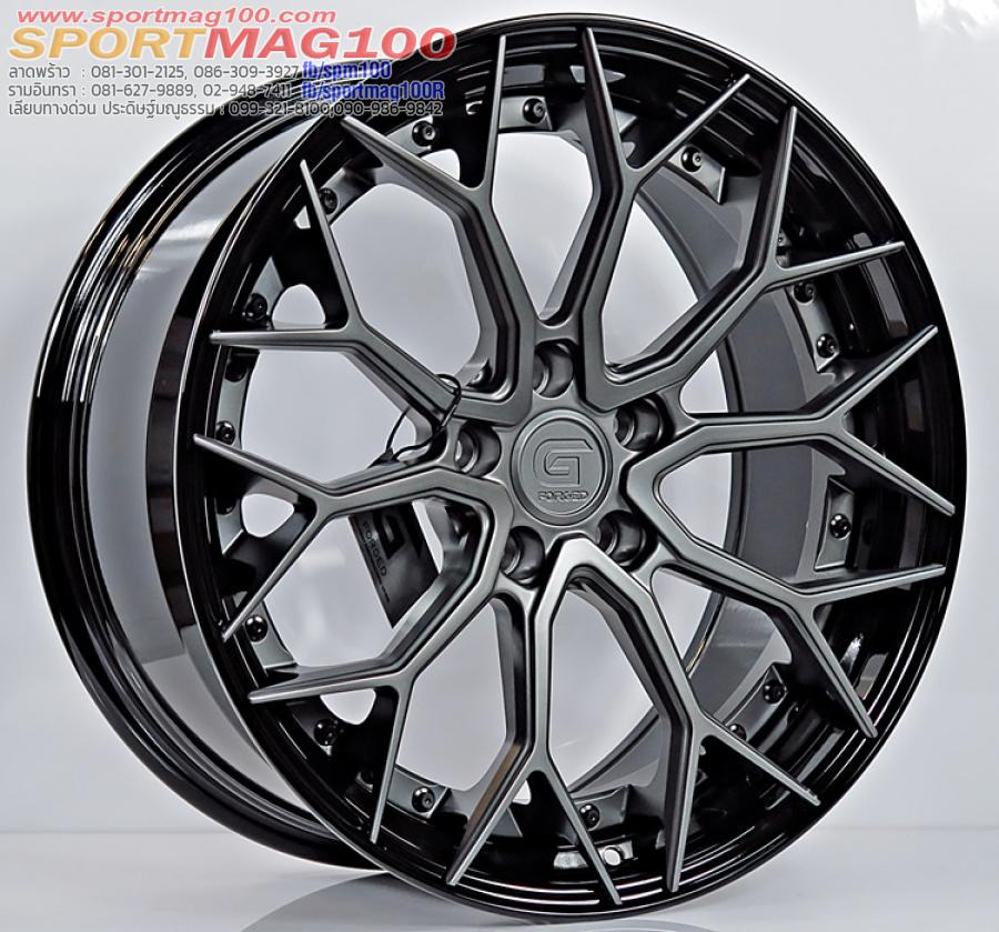 ล้อแม็กแท้2ชิ้น G-Forged GF05 5รู112 สีTitaniumGreymattGlossBlack ET38-40 F8.5 R9.5-19นิ้ว