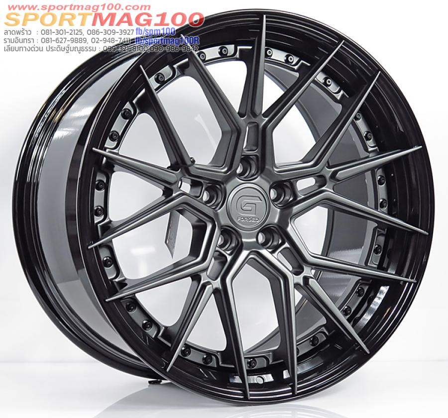 ล้อแม็กแท้2ชิ้น G-Forged GF07 5รู114 สีTitaniumGreymattGlossBlack ET32-40 F8.5 R10-20นิ้ว