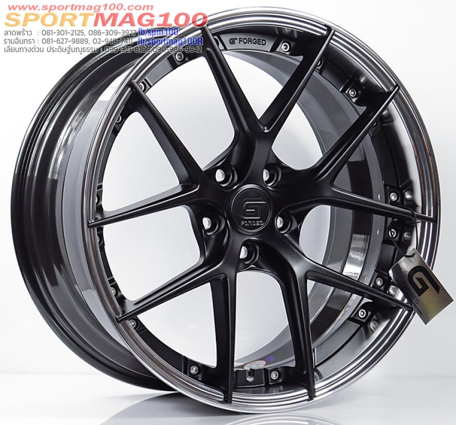 ล้อแม็กแท้2ชิ้น G-Forged GF08 5รู114 สีดำด้านขอบเงา ET32-40 F8.5 R9.5-19นิ้ว