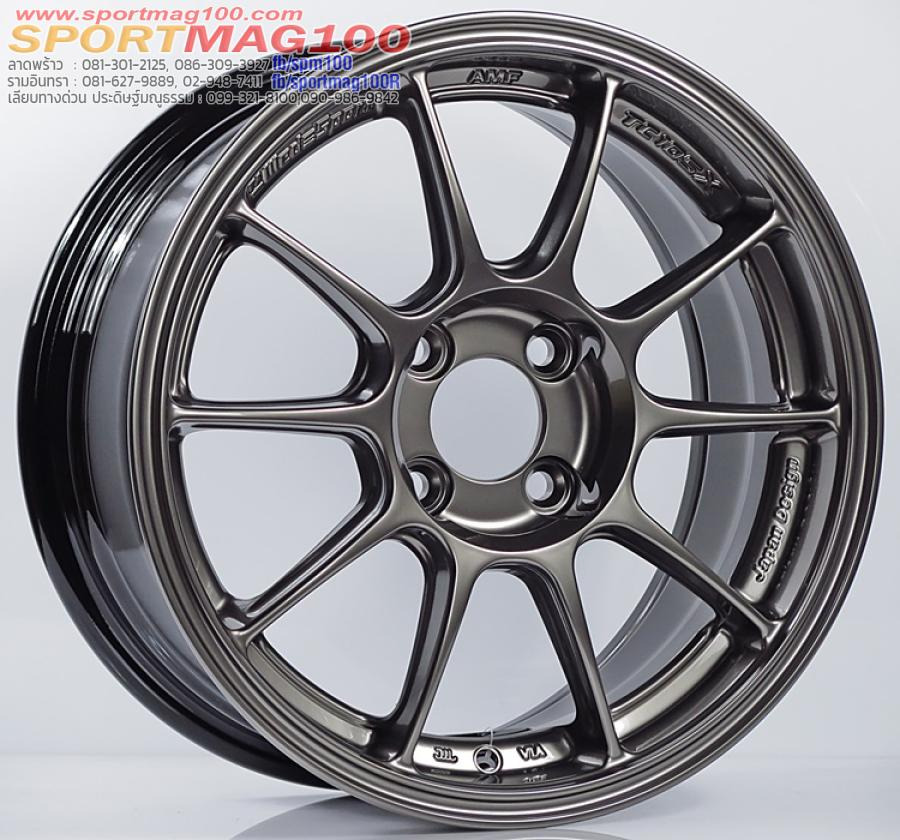 ล้อแม็กใหม่เบา FlowForming AOW TC105X 4รู100 ET35 สีEJ-Titan 7-15นิ้ว