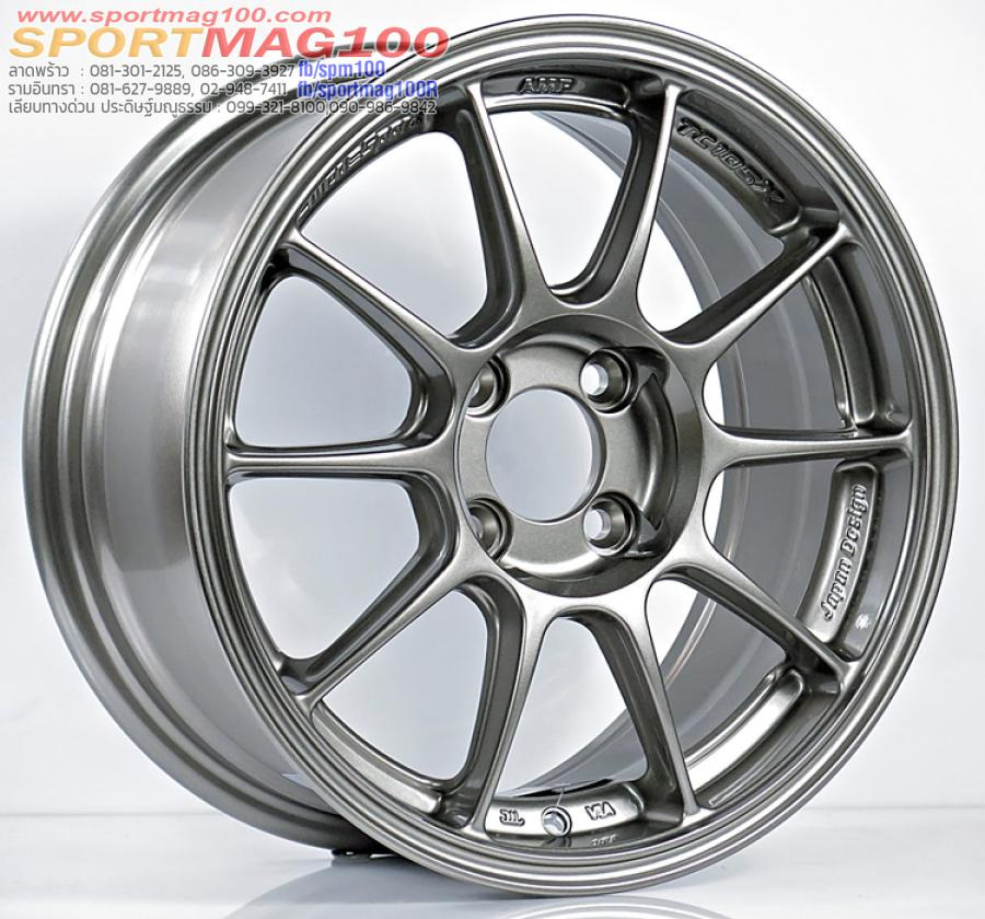 ล้อแม็กใหม่เบา FlowForming AOW TC105X 4รู100 ET35 สีTS titan 7-15นิ้ว