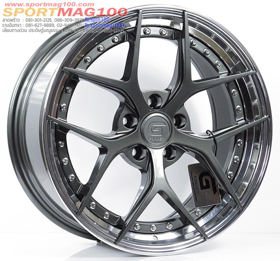 ล้อแม็กแท้2ชิ้น G-Forged GF03 5รู114 สีTitanGrey/di.riv.sil 8.5-18นิ้ว