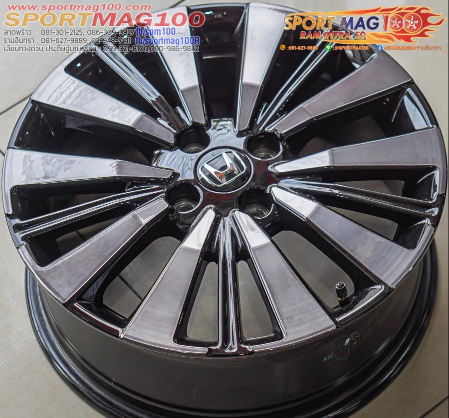 ล้อแม็ก Honda NewCITY ขอบ16นิ้ว 4รู100 ET45 เทาหน้าเงา กว้าง 6นิ้ว (รามอินทรา)