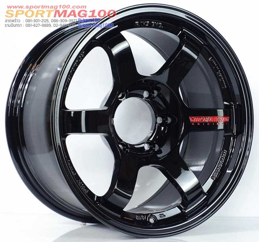 ล้อใหม่เรซสุดเบา FlowForming Te37 6รู139 ดำเลเซอร์สีแดง 9-18นิ้ว