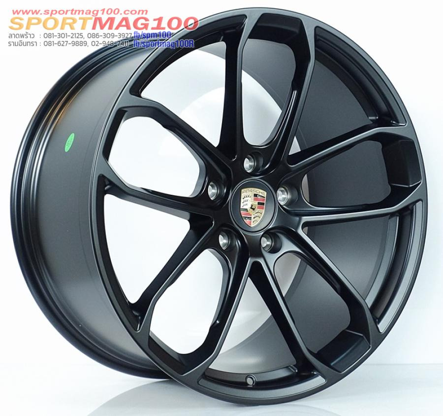 ล้อแม็กเบาสุดFORGED Porshe090 5รู130 ET46-58 ดำด้าน F9.5 R11-21นิ้ว