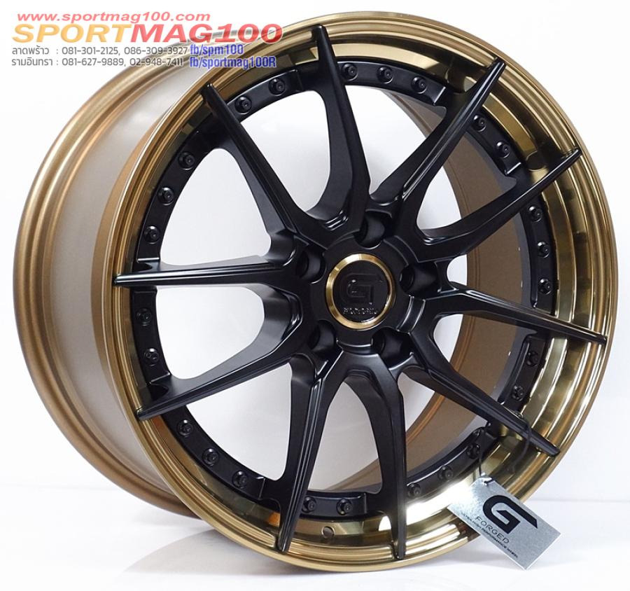 ล้อแม็กแท้2ชิ้น G-Forged GF04 5รู114 สีดำขอบทอง 8.5-18นิ้ว