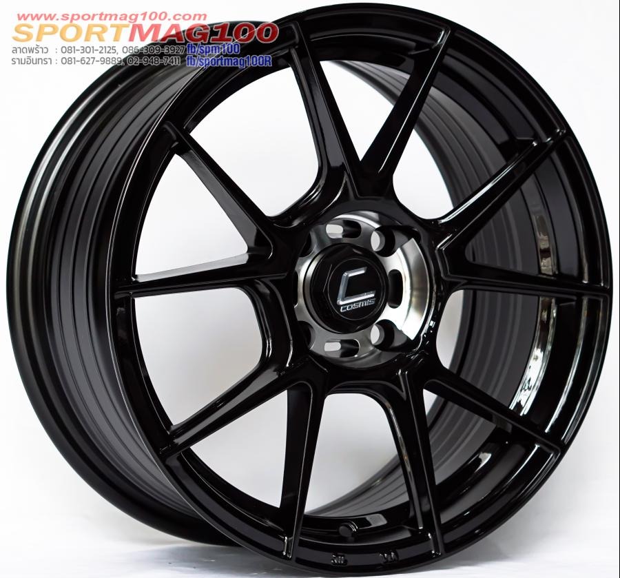 ล้อแม็กใหม่ Flowforming Cosmis Speedy 4รู100 ET30 สีดำเงา 7-15นิ้ว (5.25kg.)