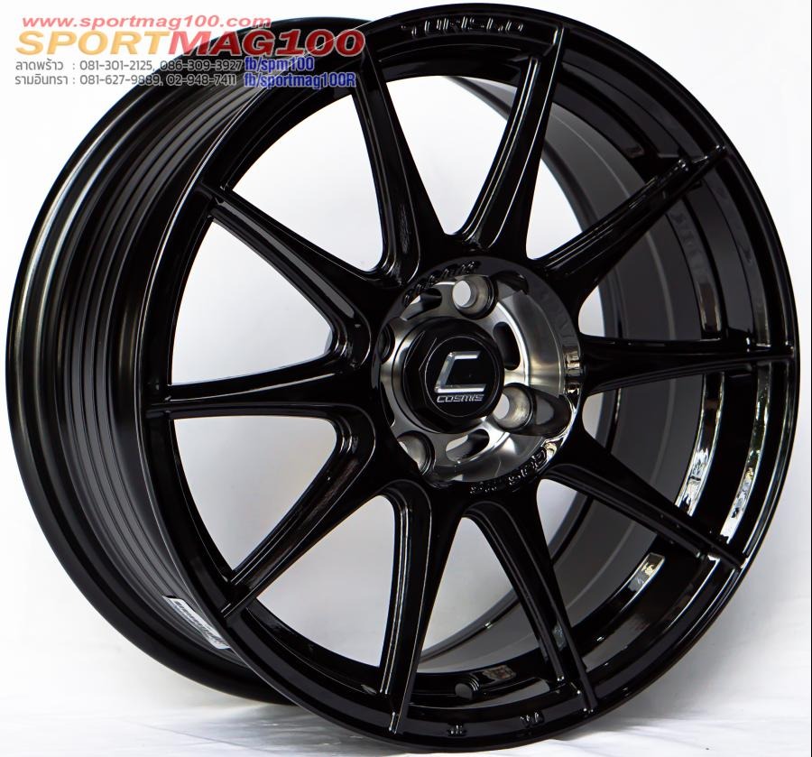 ล้อแม็กใหม่ Flowforming Cosmis Turismo 4รู100 ET30 สีดำเงา 7-15นิ้ว (5.3kg.)