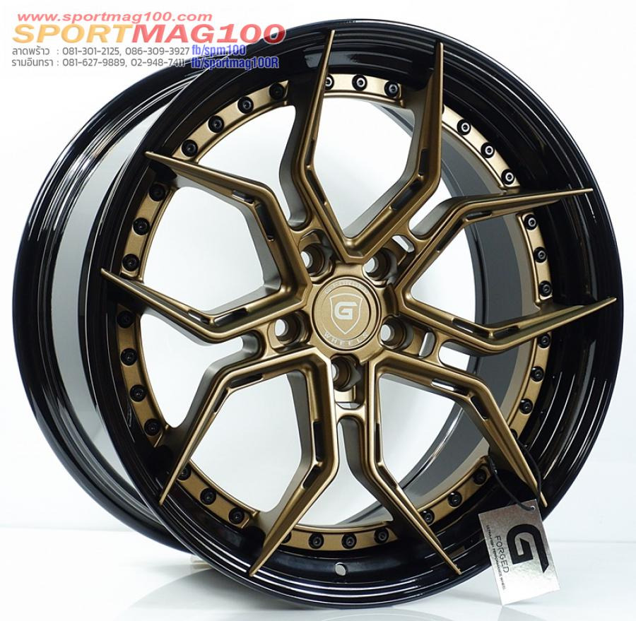 ล้อแม็กแท้2ชิ้น G-Forged GF13 5รู112 สีMattBronze ET32-40 F8.5 R9.5-19นิ้ว