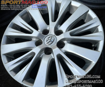 ้ล้อแม็กมือสองแท้ Toyota Alphard 5รู114 ดำหน้าเงา 7.5-18นิ้ว(รามอินทรา) 