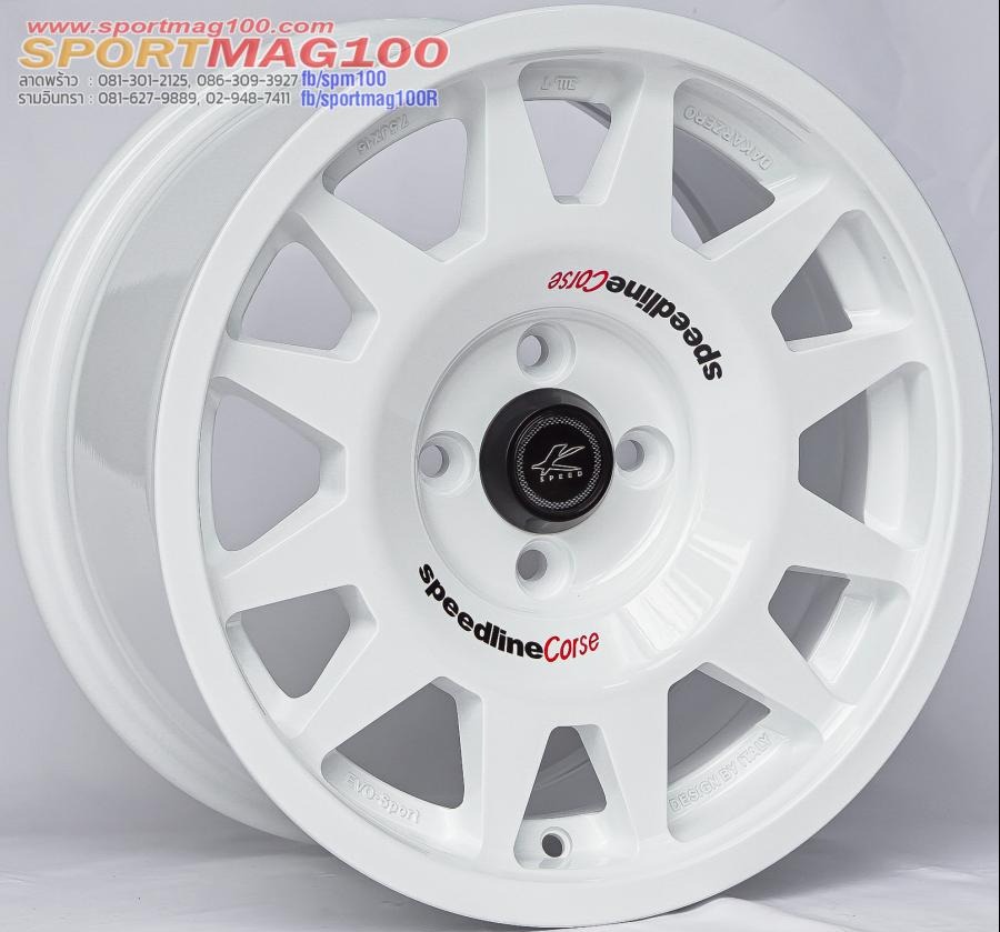 ล้อแม็กใหม่ Kspeed Evo Cross 4รู100 ET32 สีขาว 7.5-15นิ้ว 