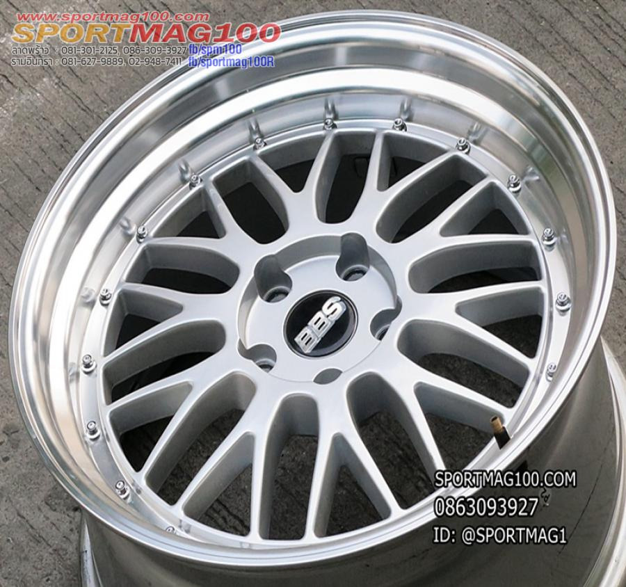 ล้อแม็กเดือนเดียว BBS LMR 5รู114 et33-35 ซิลเวอร์ขอบเงา F8.5 R9.5-18นิ้ว(ลาดพร้าว)