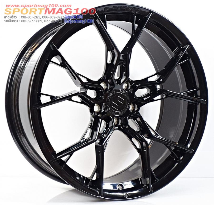 ล้อแม็กใหม่ S-Forged SF01 5รู112 Offset35-38 ดำเงา กว้างF8.5 R9.5 ขอบ20 (8.9kg.)