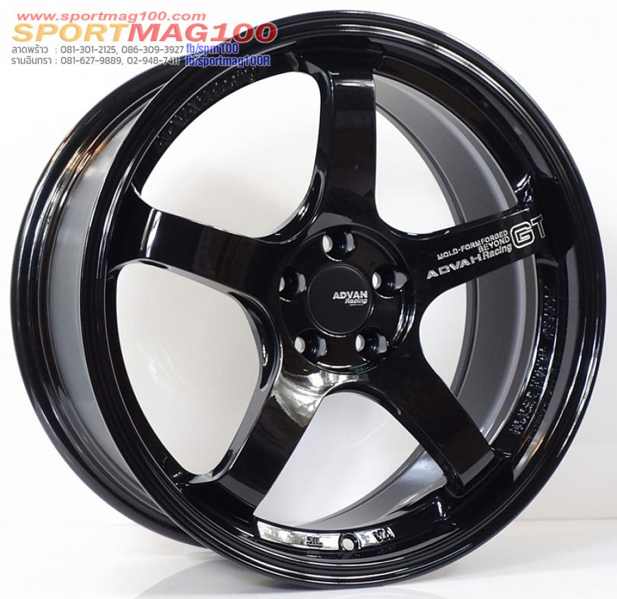 ล้อแม็กใหม่ Flowforming Advan GT 5รู114.3 สีดำเงา Offset35 กว้าง8.5 ขอบ18